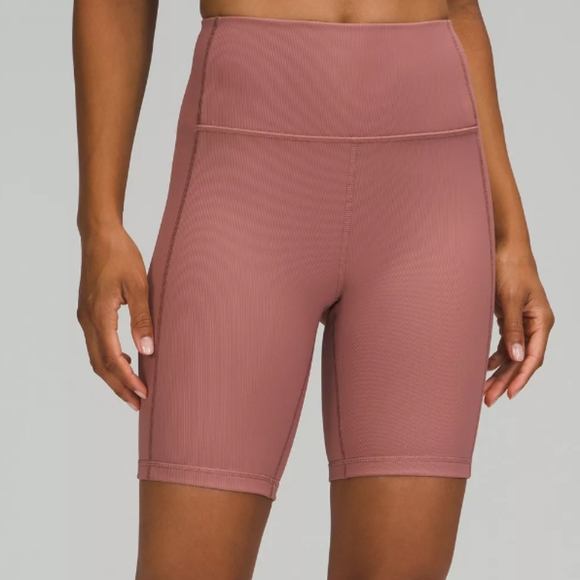 lululemon athletica Pants - NWT Lululemon Ribbed Contoured High-Rise Short 8" Spiced Chai Size 6